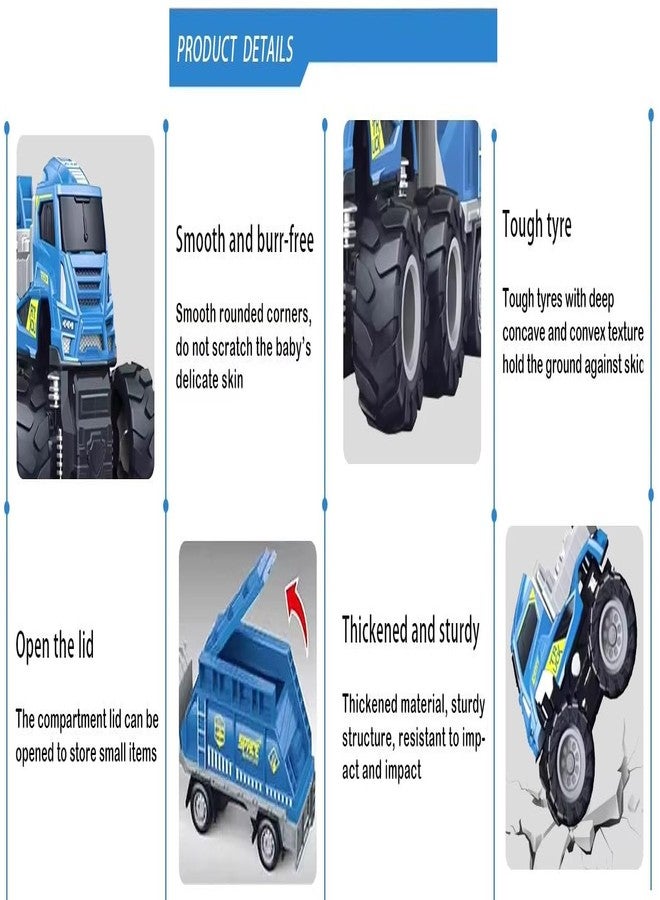 SHIPEASE Alloy Die cast Carrier Truck Transport Toy 1:43 Space Transportation Truck Toys for Kids Boys Girls Miniature Trailer Birthday Gift (Multicolor) - Image 2